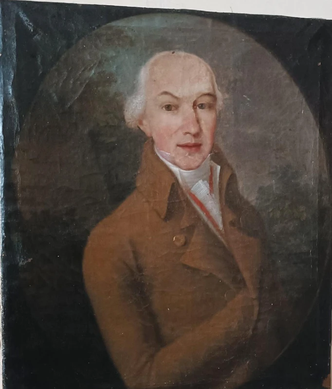 Antique painting portrait Gentleman late 18th century