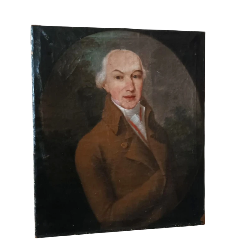 Antique painting portrait Gentleman late 18th century