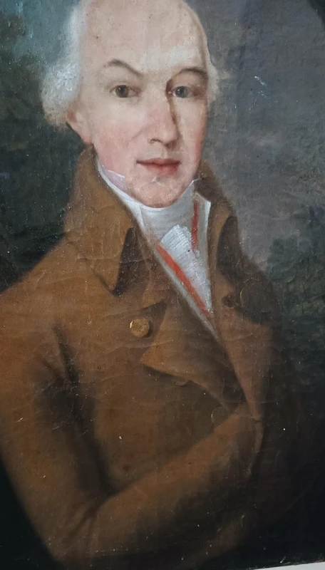 Antique painting portrait Gentleman late 18th century