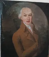 Antique painting portrait Gentleman late 18th century