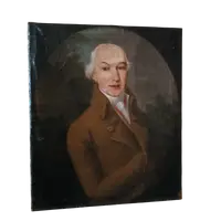 Antique painting portrait Gentleman late 18th century