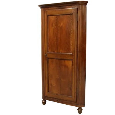 Antique Louis Philippe cantonal walnut corner piece 19th century