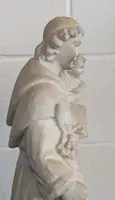 Antique marble sculpture of St. Anthony of Padua with Baby Jesus - Late 18th century