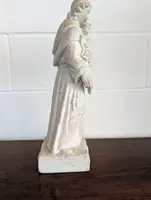 Antique marble sculpture of St. Anthony of Padua with Baby Jesus - Late 18th century
