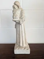 Antique marble sculpture of St. Anthony of Padua with Baby Jesus - Late 18th century