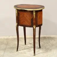 Table basse ancienne marquetée Napoléon III 19ème siècle