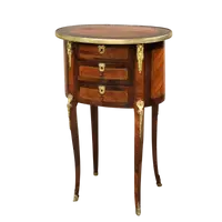 Table basse ancienne marquetée Napoléon III 19ème siècle