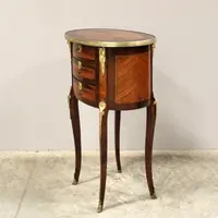 Table basse ancienne marquetée Napoléon III 19ème siècle