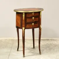 Table basse ancienne marquetée Napoléon III 19ème siècle