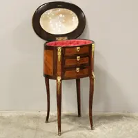 Table basse ancienne marquetée Napoléon III 19ème siècle