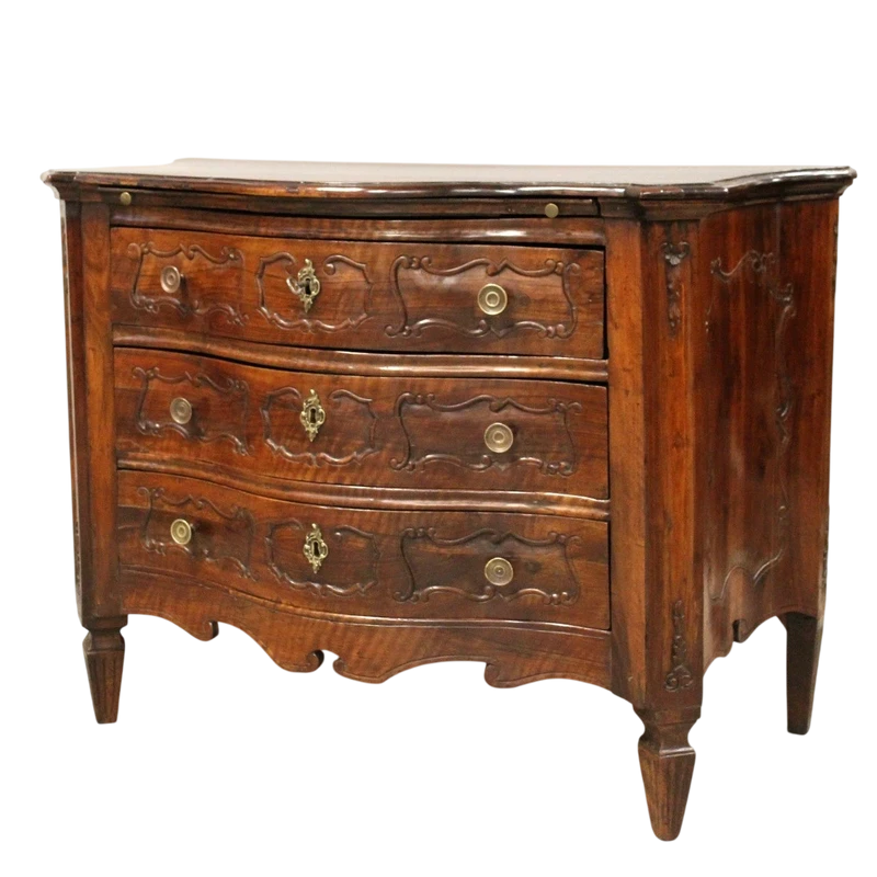 Commode ancienne Louis XVI en noyer 18ème siècle