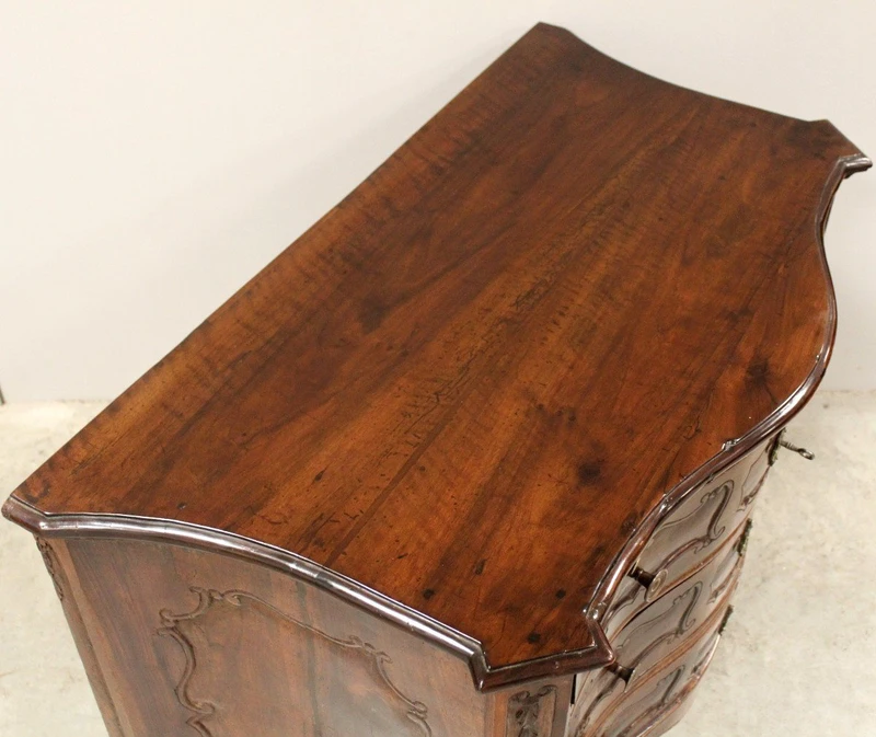 Commode ancienne Louis XVI en noyer 18ème siècle