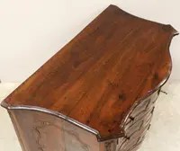 Commode ancienne Louis XVI en noyer 18ème siècle