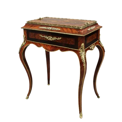 Jardiniere ancienne table à fleurs Napoléon III marquetée 19ème siècle