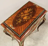 Jardiniere ancienne table à fleurs Napoléon III marquetée 19ème siècle