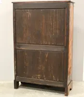 Antique crystal cabinet sideboard Napoleon III inlaid 19th century