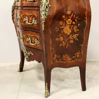 Antique Napoleon III dresser chest of drawers inlaid 19th century