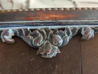 Rectangular mirror with floral carving and leaf silvering