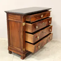 Antique Empire chest of drawers in walnut 19th century