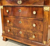 Antique Empire chest of drawers in walnut 19th century