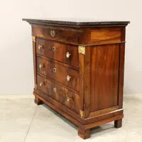 Antique Empire chest of drawers in walnut 19th century