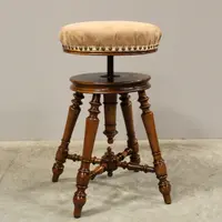 Antique walnut piano stool 19th century