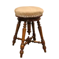Antique walnut piano stool 19th century