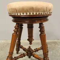 Antique walnut piano stool 19th century