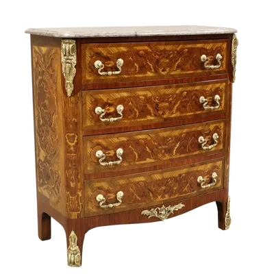Antique Napoleon III dresser chest of drawers inlaid 19th century