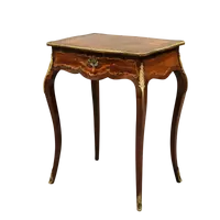 Table basse ancienne marquetée Napoléon III 19ème siècle