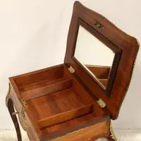 Table basse ancienne marquetée Napoléon III 19ème siècle