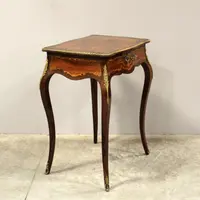 Table basse ancienne marquetée Napoléon III 19ème siècle