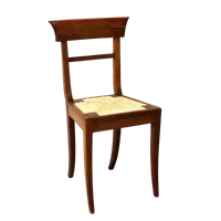 Chaise ancienne en noyer marqueté 19ème siècle