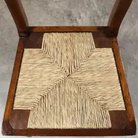 Chaise ancienne en noyer marqueté 19ème siècle