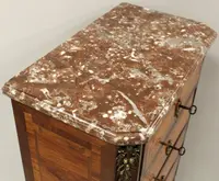 Ancienne commode hebdomadaire Napoléon III marquetée 19ème siècle