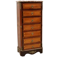 Ancienne commode hebdomadaire Napoléon III marquetée 19ème siècle