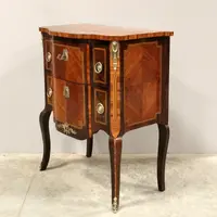 Antico cassettone comò Napoleone III intarsiato 19°secolo