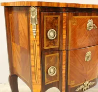 Antico cassettone comò Napoleone III intarsiato 19°secolo