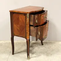 Antico cassettone comò Napoleone III intarsiato 19°secolo