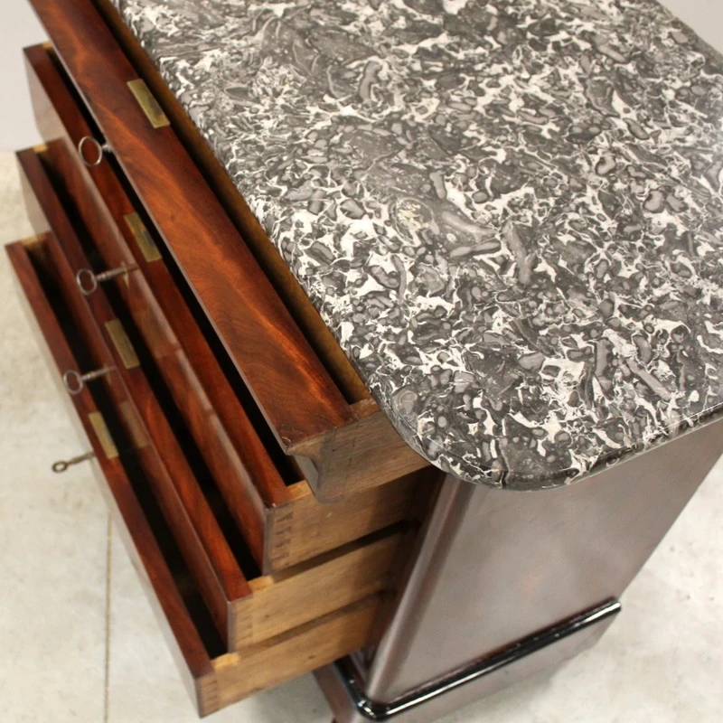 Antico cassettone comò Luigi Filippo in mogano 19°secolo