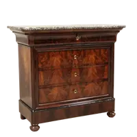 Antico cassettone comò Luigi Filippo in mogano 19°secolo
