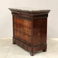 Antico cassettone comò Luigi Filippo in mogano 19°secolo