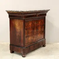 Antico cassettone comò Luigi Filippo in mogano 19°secolo