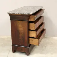 Antico cassettone comò Luigi Filippo in mogano 19°secolo