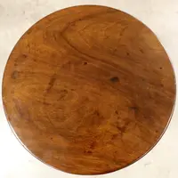 Antico comodino a cilindro colonna Impero in noce 19°secolo