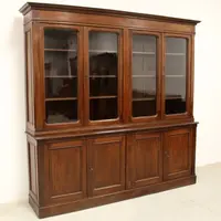 Buffet de bibliothèque ancien en acajou 19ème siècle