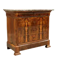 Antico cassettone comò Luigi Filippo in noce 19°secolo