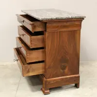 Antico cassettone comò Luigi Filippo in noce 19°secolo