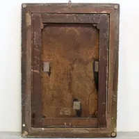 Antico Dipinto ad olio su tela con cornice dorata 19°secolo