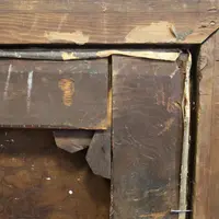 Antico Dipinto ad olio su tela con cornice dorata 19°secolo